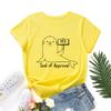 Cotton T-Shirt Short Sleeve Round Neck Women 2d Print Tops