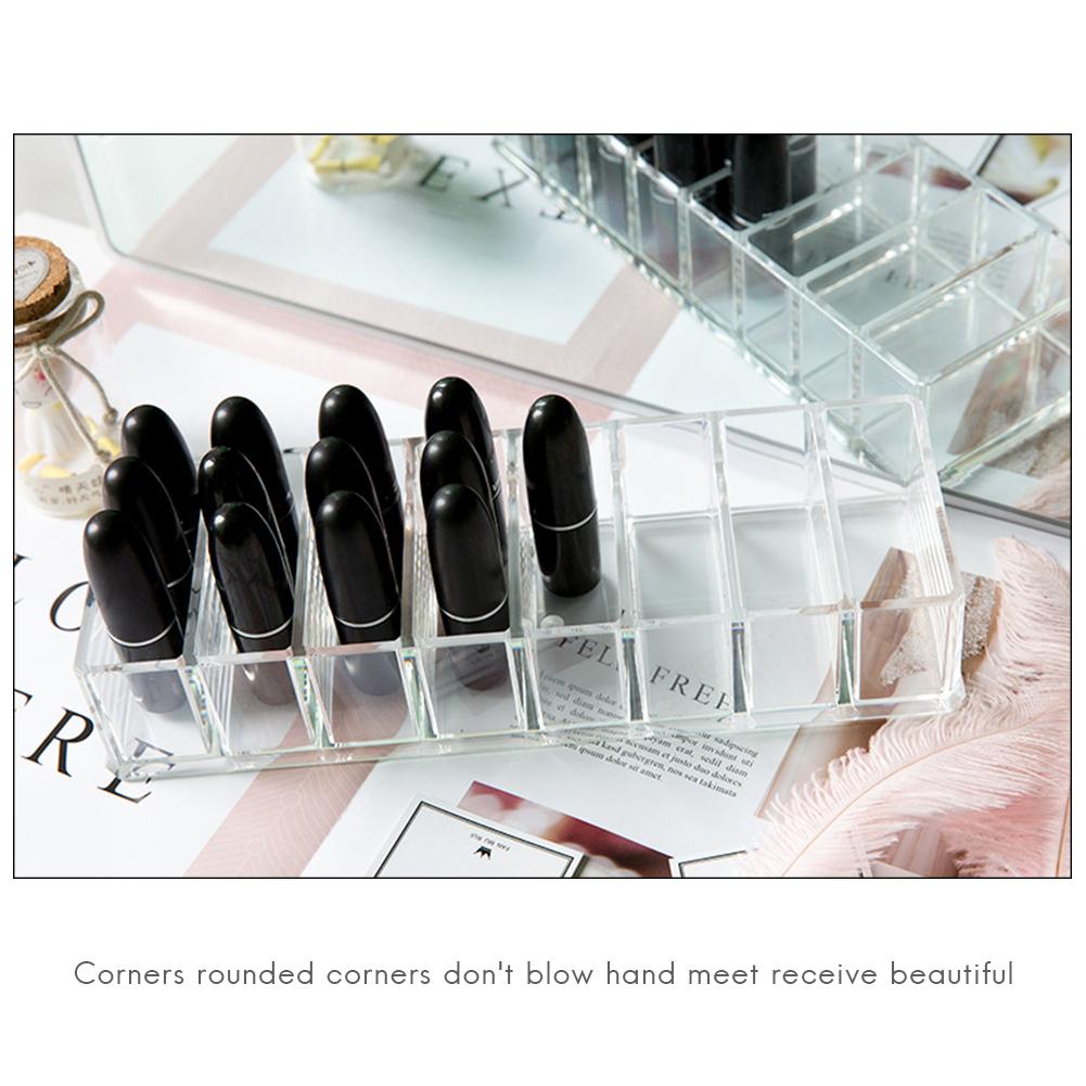 8 Slots Cosmetic Organizer Powder Storage Box Household Women Makeup Tool Case Cosmetic Storage