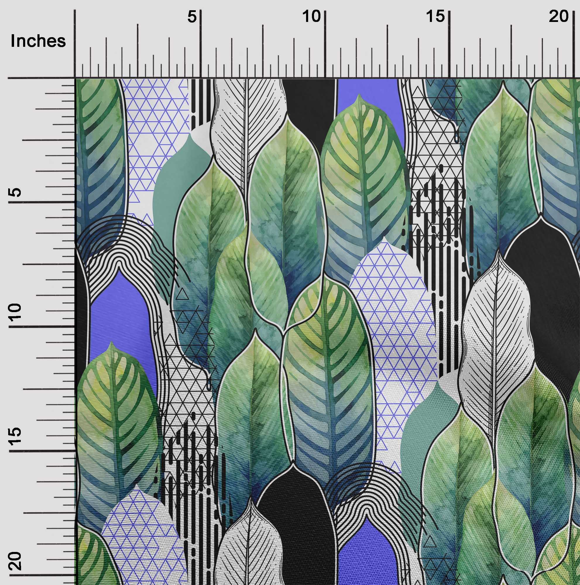 

oneOone Cotton Flex Off White Fabric Leaves Fabric For Sewing Printed Craft Fabric By The Yard 40 Inch 42 Inch Wide - Viscose Chiffon білий