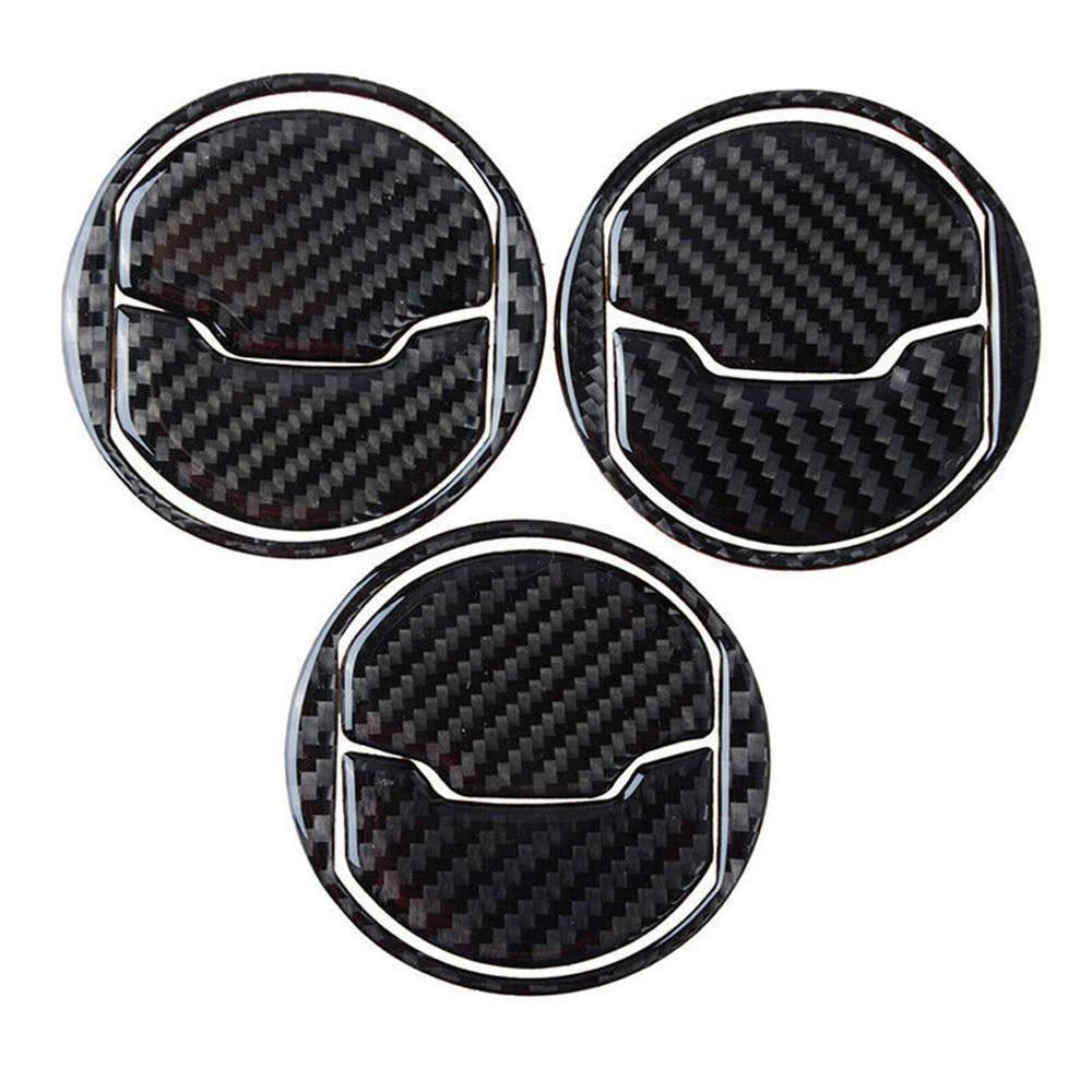 Carbon Fiber Interior Air Vent Outlet Cover Trim Decal For Ford Mustang 2015-20