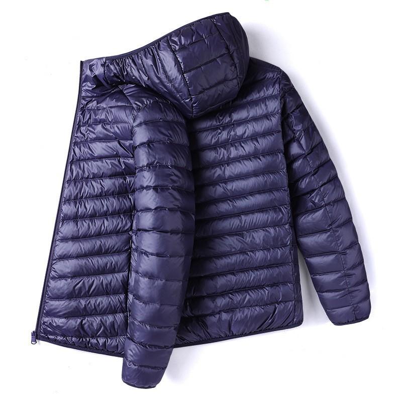 Winter Latest Mens Light and Short Trendy Everyday Cotton Clothes Slim and Warm Mens Hooded Jacket