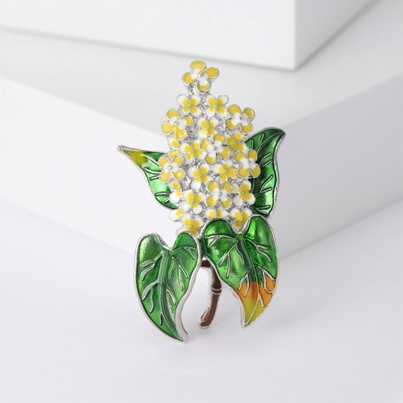 Elegante Hortensienblüten-Brosche mit künstlerischem Design, gefertigt aus robuster Legierung und Emaille zur Modeaufwertung