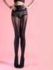 8D High Waist Panties Patchwork Stocking 2 In 1 Pantyhose Oil Shiny Elastic Shaping Lace Sheer See Through Tights Women Lingerie