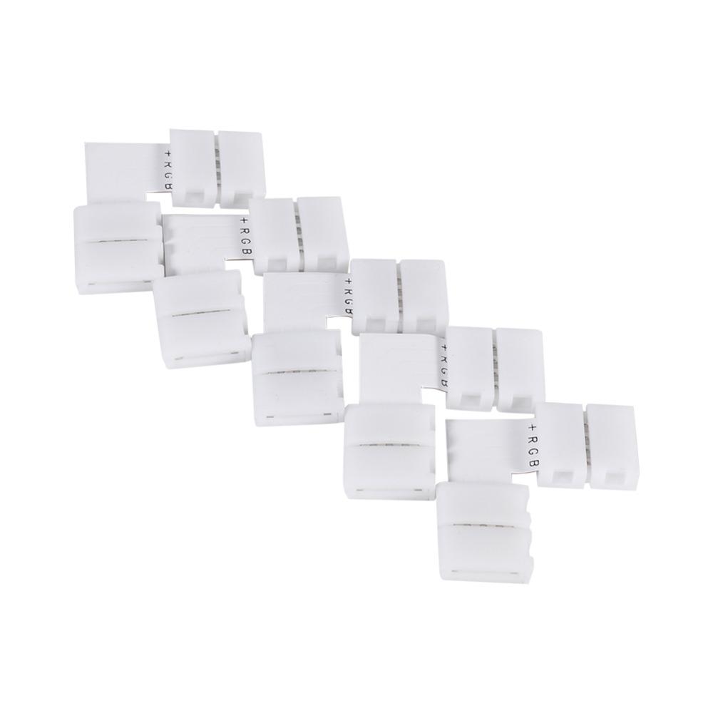 20PCS 4 Pin LED Strip Connector 10mm LED Strip Adapter Light Strip Adapter  Corner Connection