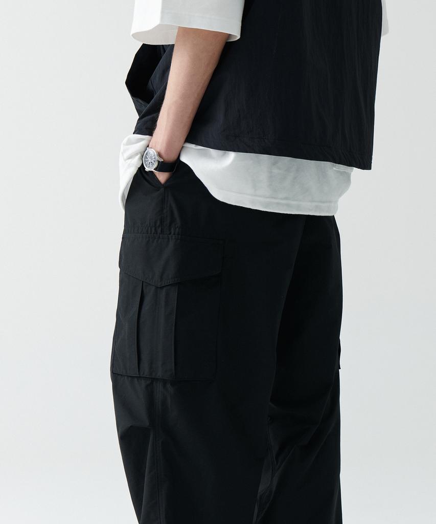 MUSINSA STANDARD [City Leisure] Np Wide Belted Cargo Pants [Black]