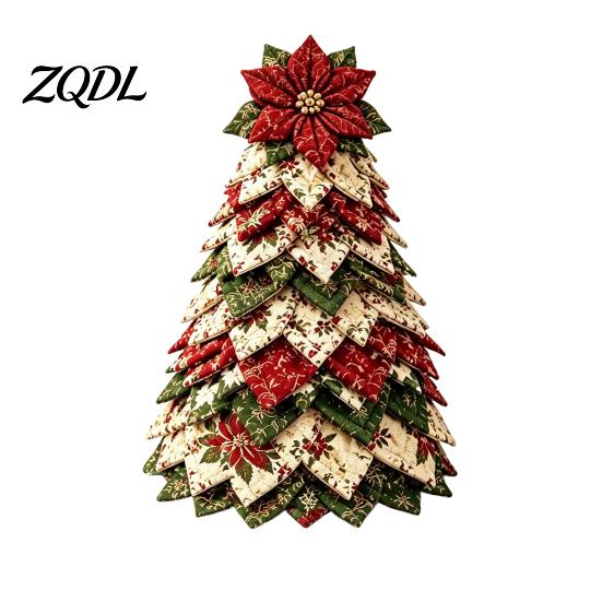 Festive Party Supplies DIY Quilted Christmas Tree Kit, Handmade Fabric Tabletop Decoration, Decorative Wall Accents Holiday Craft Project for