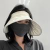 Big Brim Empty Top Sun Hat Summer Women Anti UV Sunscreen Cap Beach Outdoor Foldable Riding Sport Visors