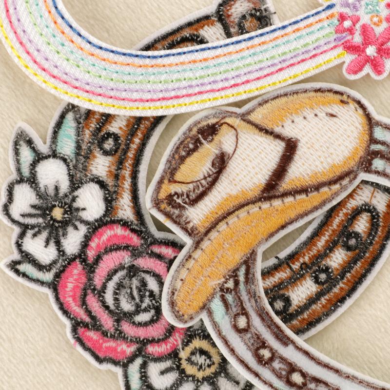 Stickerei-Etikett Schuhemblem Bekleidungszubehör Aufkleber DIY Klebeaufnäher Aufkleber