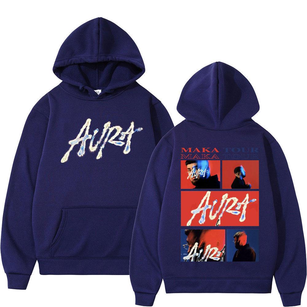 Rapper Maka Aura Tour  Merch Hoodies Men Women Clothing Fashion Hip Hop Hooded Sweatshirts Aesthetic Oversized Hoodie Unisex