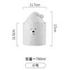 White Ceramic Bear Storage Jar Food Grains Dried Fruit Storage Jar Moisture-proof Snacks Storage Jar Kitchen Accessories 750ML