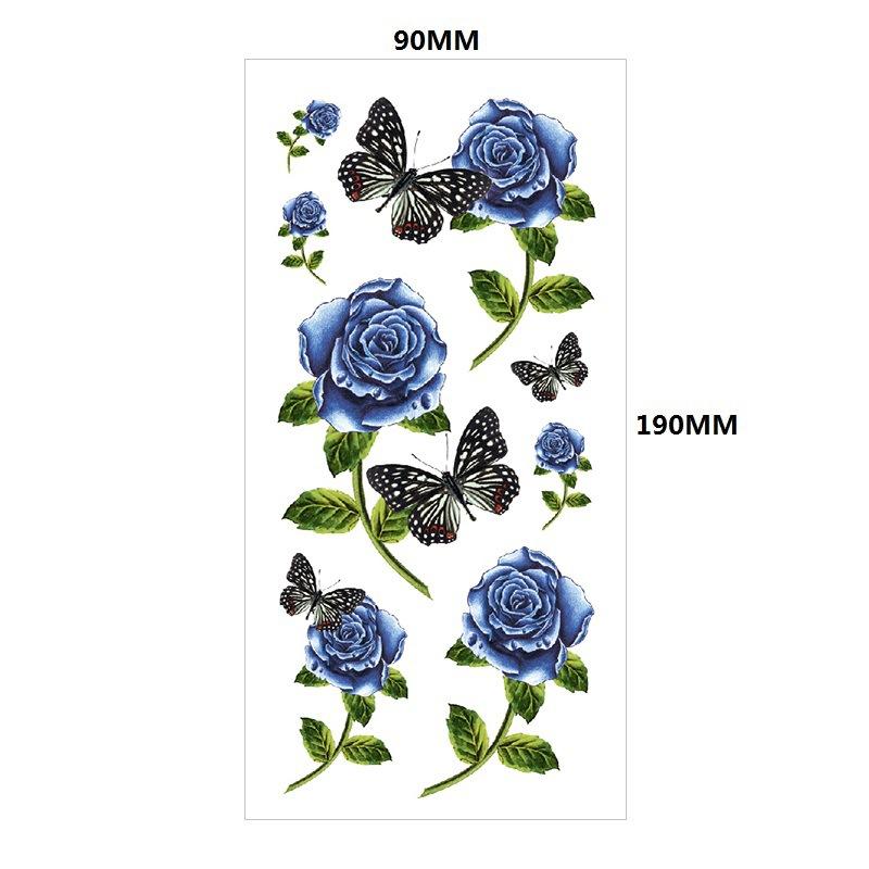 Water Transfer Phoenix Flower Colored Rose Waterproof Tattoo Sticker Set Simulation Tattoo Sticker