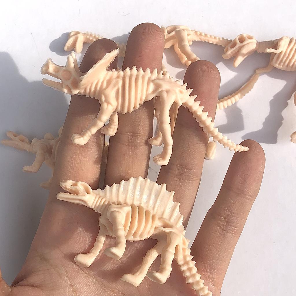6pcs Dinosaur Skeleton Model Archaeological Excavation Dinosaur Simulation Tyrannosaurus Rex Stegosaur Triceratops Dinosaur