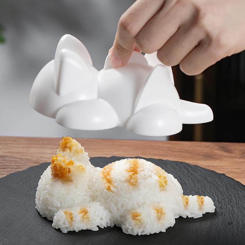 Cute Sushi Tools Onigiri Molds Cat Animal Shape Sushi Kids Rice Mashed Potato Pumpkin Mash Baking Supplies Kitchen Gadgets