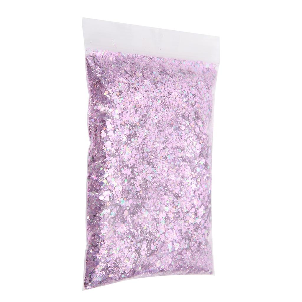 Nail Glitter 50g PET Dream Pink Hexagonal Resin Sequins for Body Face Hair Make Up Nail Art MHB‑22916