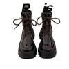 Lace-up Office and Career Women's Boots Side Zipper Fashion 2024 Brand Women's Shoes Front High Quality Round Toe Ankle Boots