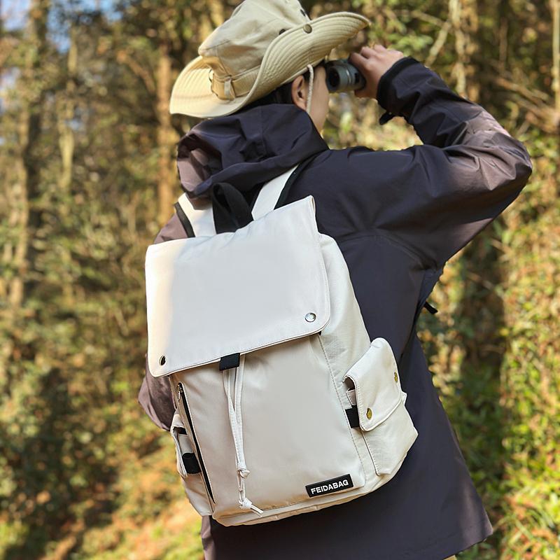 Men Women Backpack Student Large Capacity Schoolbag Travel Computer Bag
