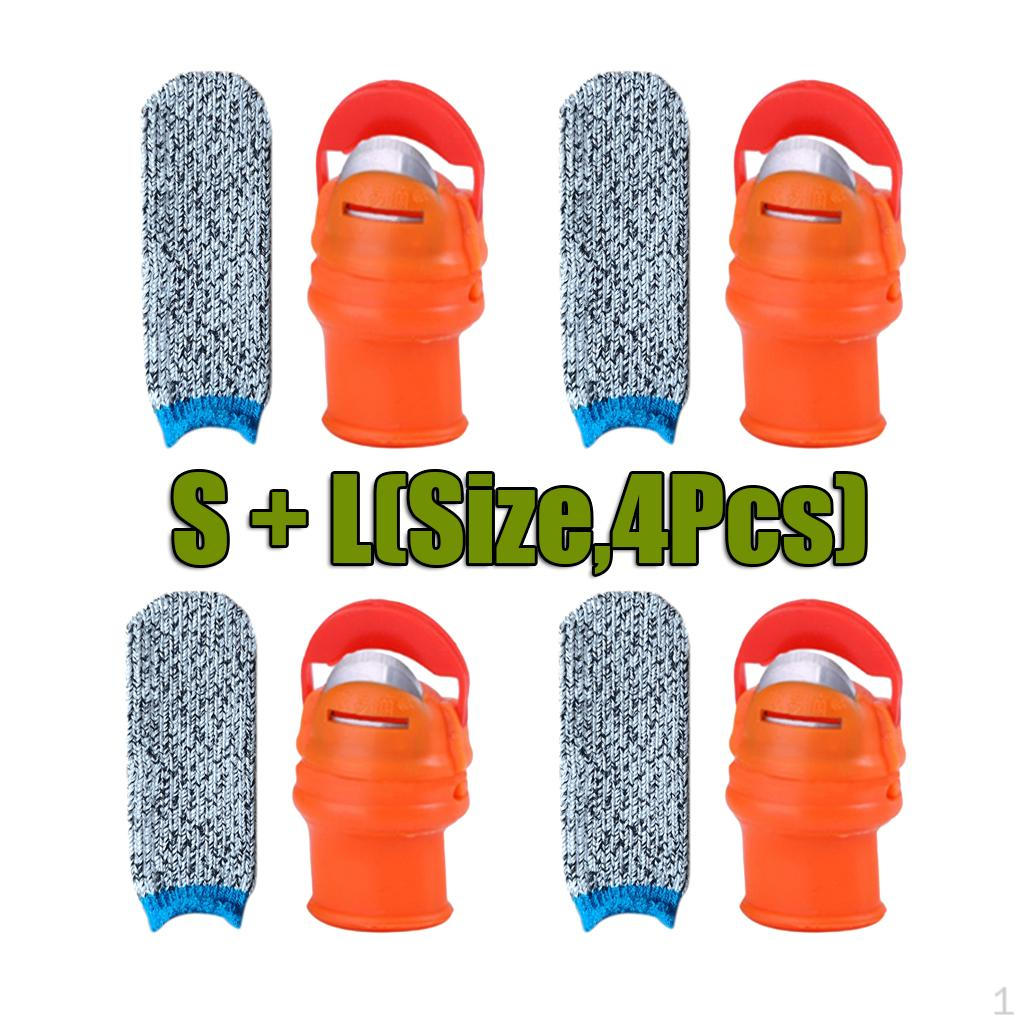 

Набор из 4 напальчников-резаков для большого пальца, инструменты для защиты растений, длинная головка