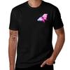 Pink Butterfly TShirt Basic All Season Solid TShirt
