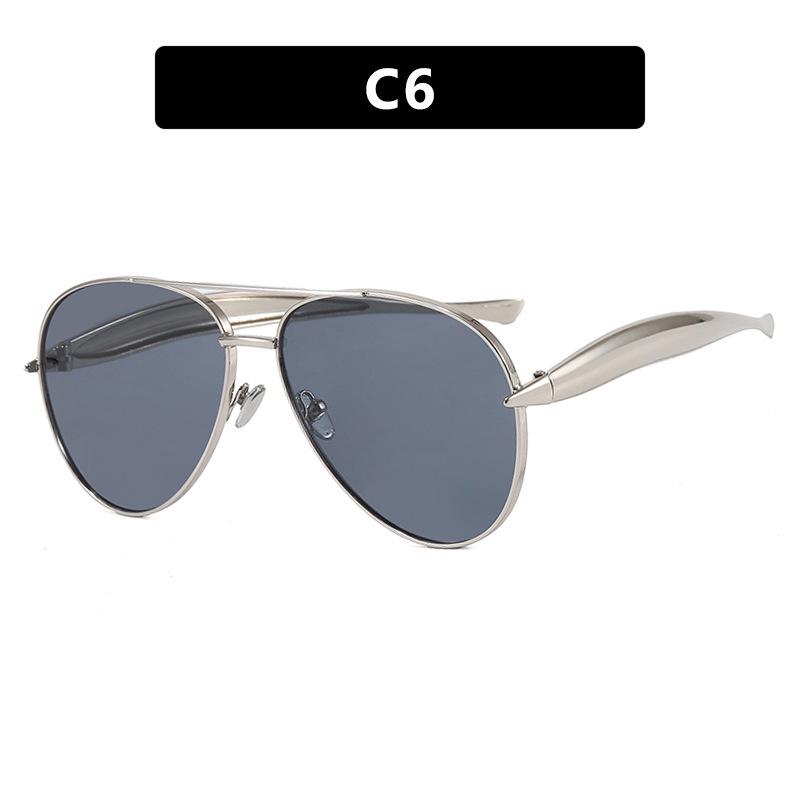Metal Frog-Shaped Retro Sunglasses 2025: Trendy High-End Women s Street Style As Shown