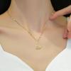 European & American Fashion Titanium Swan Pendant Necklace for Women - Light Luxury Clavicle Chain