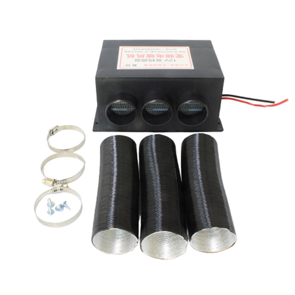 24V 800w Hole Car Heater Tungsten Heater 3 Air Outlet 3 Cooling Fan Used For Defrost Demist Deicing Instant Heating