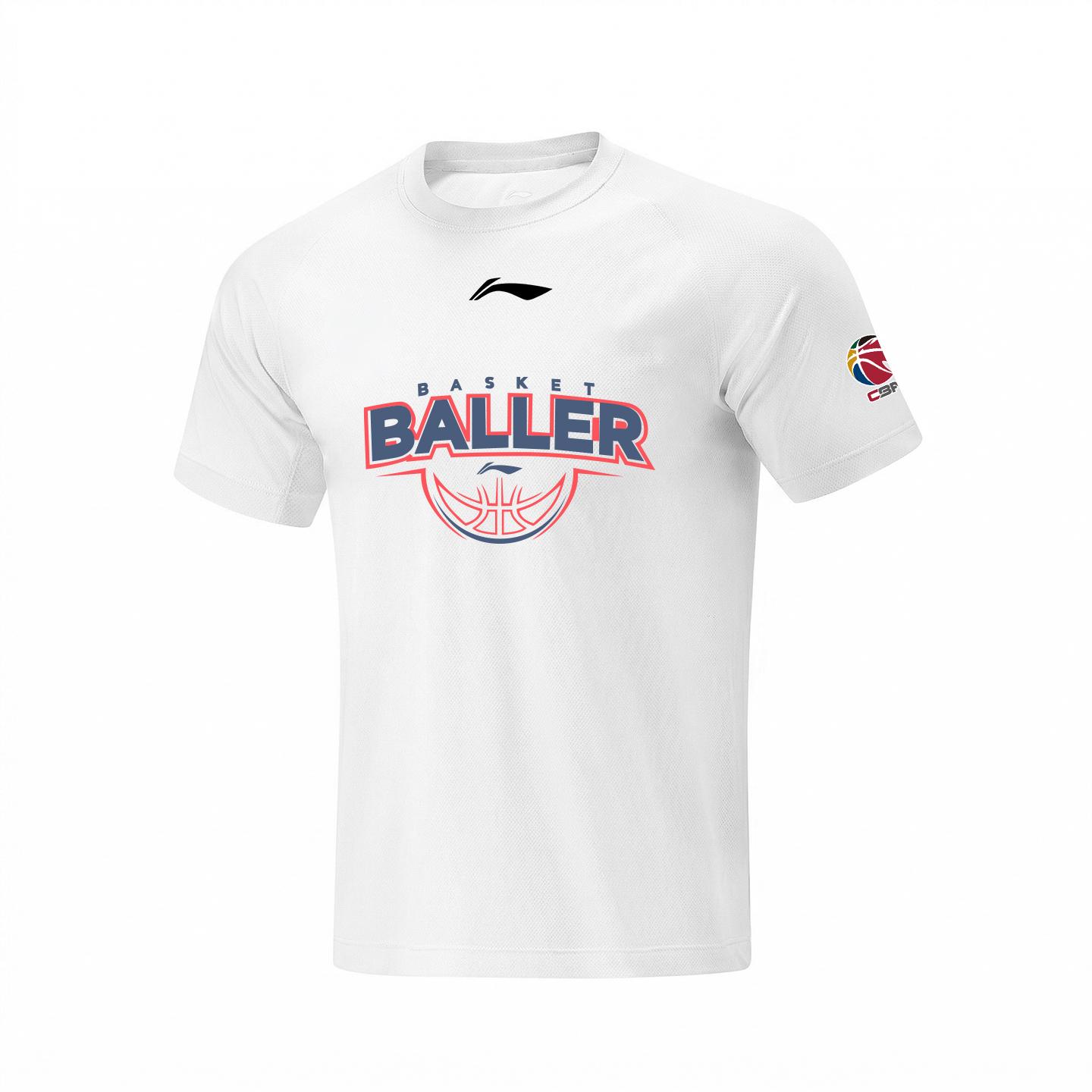 Li Ning T Shirts Unisex White Crew Neck AHSVE61-2basketBALLER 3XL