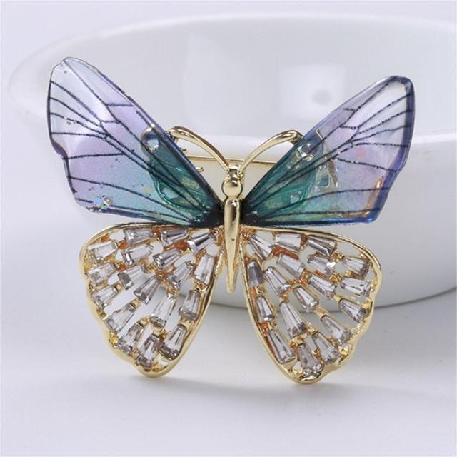 

Стильная Модная Брошь-Булавка Бабочка Высококачественные Броши Тонкий Страз Акриловая Булавка Аксессуары для ОдеждыМодная Бижутерия