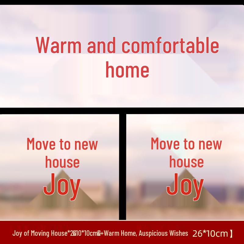 Joyful Home 2024: Rainbow Housewarming Window Stickers - Electrostatic Fu Character Decor