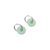Stylish Girls' Stainless Steel Peace Buckle Hoop Earrings: Simple, Versatile, and Elegant Daily Jewelry