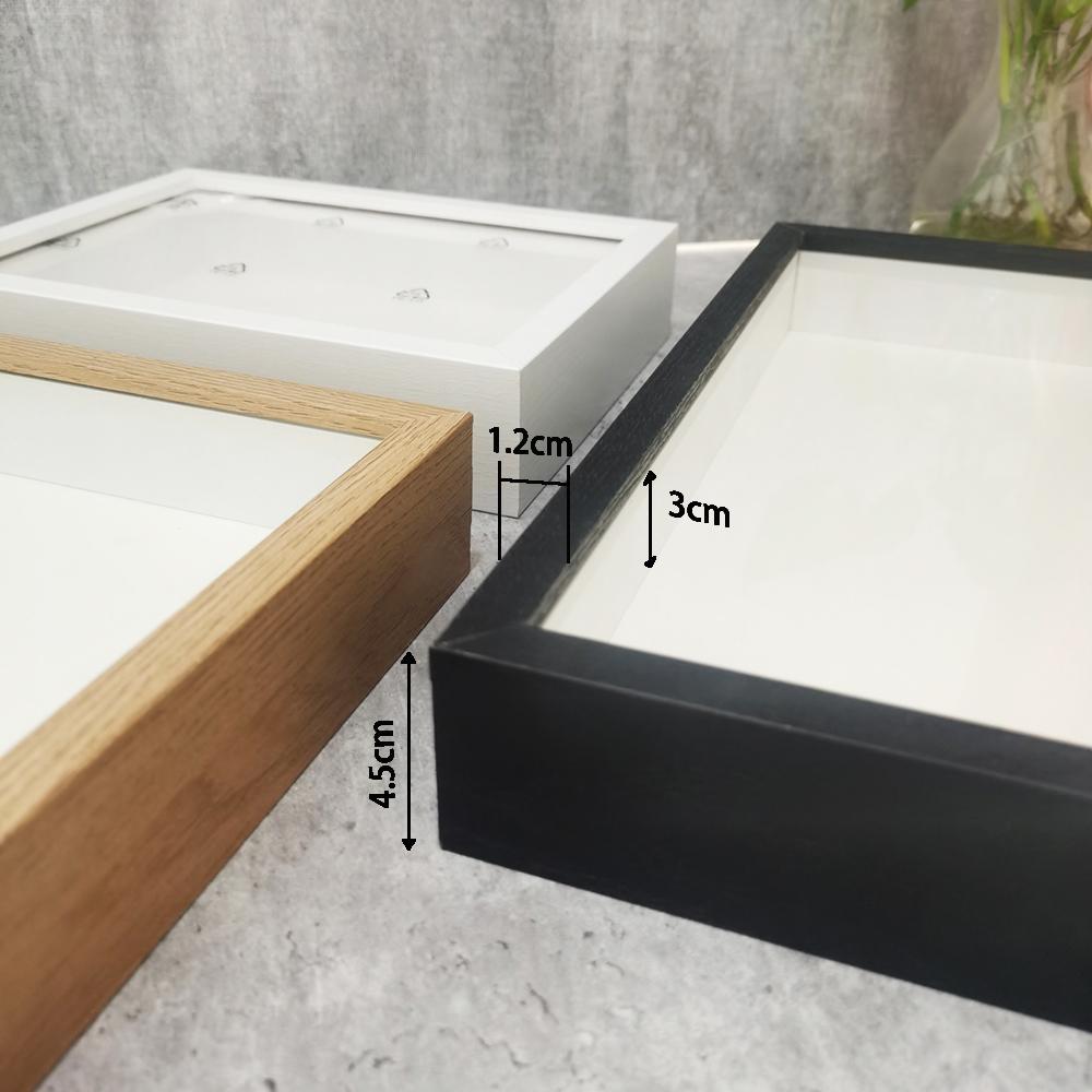 Shadow Box Depth 3cm Wooden Photo Frame for Displaying Three-Dimensional Works Nordic DIY Wood Picture Frame Photo Decor