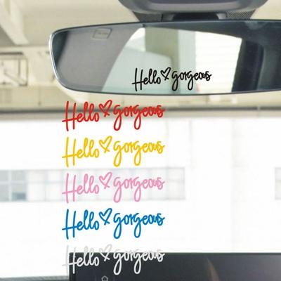 Buchstaben Hello Gorgeous Cartoon Aufkleber Hello Gorgeous Hello Gorgeous Aufkleber Fenster Kofferraum Stoßstange