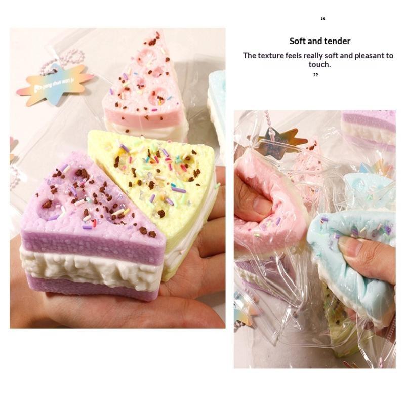 Süßes kuchenförmiges Squishy Fidget Toy Weich Langsam aufsteigend Pastell-Macaron-Farben Zur Stressbewältigung Zuhause Büro Kinder Spiel
