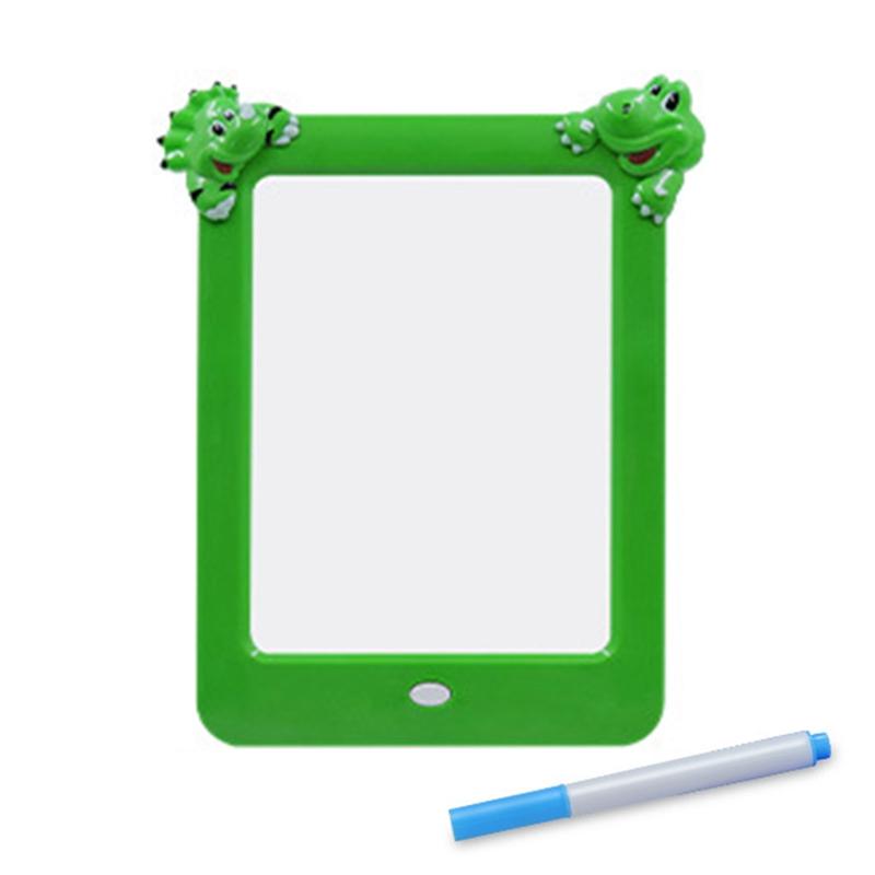 

Luminous Writing Pad Kids Painting Board for w/ Transparent Screen Non-Trace Magic Scribble Pad Children Education Props зелений