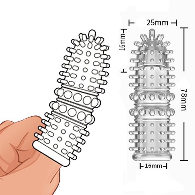 Stimulare Punctul G Maneci pentru degete Masaj clitoris Jucării sexuale pentru femei Inele pentru penis Întârziere sexuală Jocuri de cuplu Întârziere Prezervativ reutilizabil