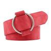PU Leather Belts for Women PU Leather Waistband Circle Buckle No Prong