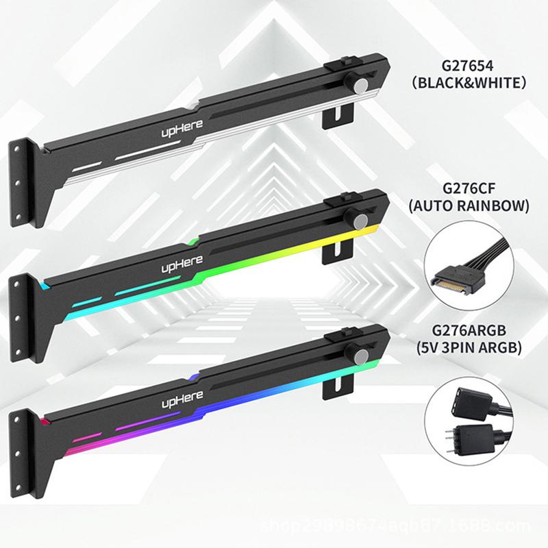 Vga Graphics Card Support Gpu Bracket Frame Rgb Luminous Pollution Lamp Decoration Companion 5V Argb Aura Sync