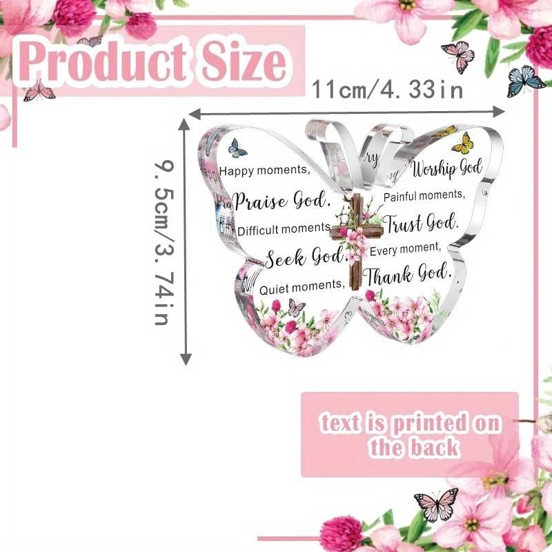 "Chwała Bogu" Prezent z Pismem Świętym Motyl - Inspirująca pamiątka z wersetem biblijnym na Boże Narodzenie