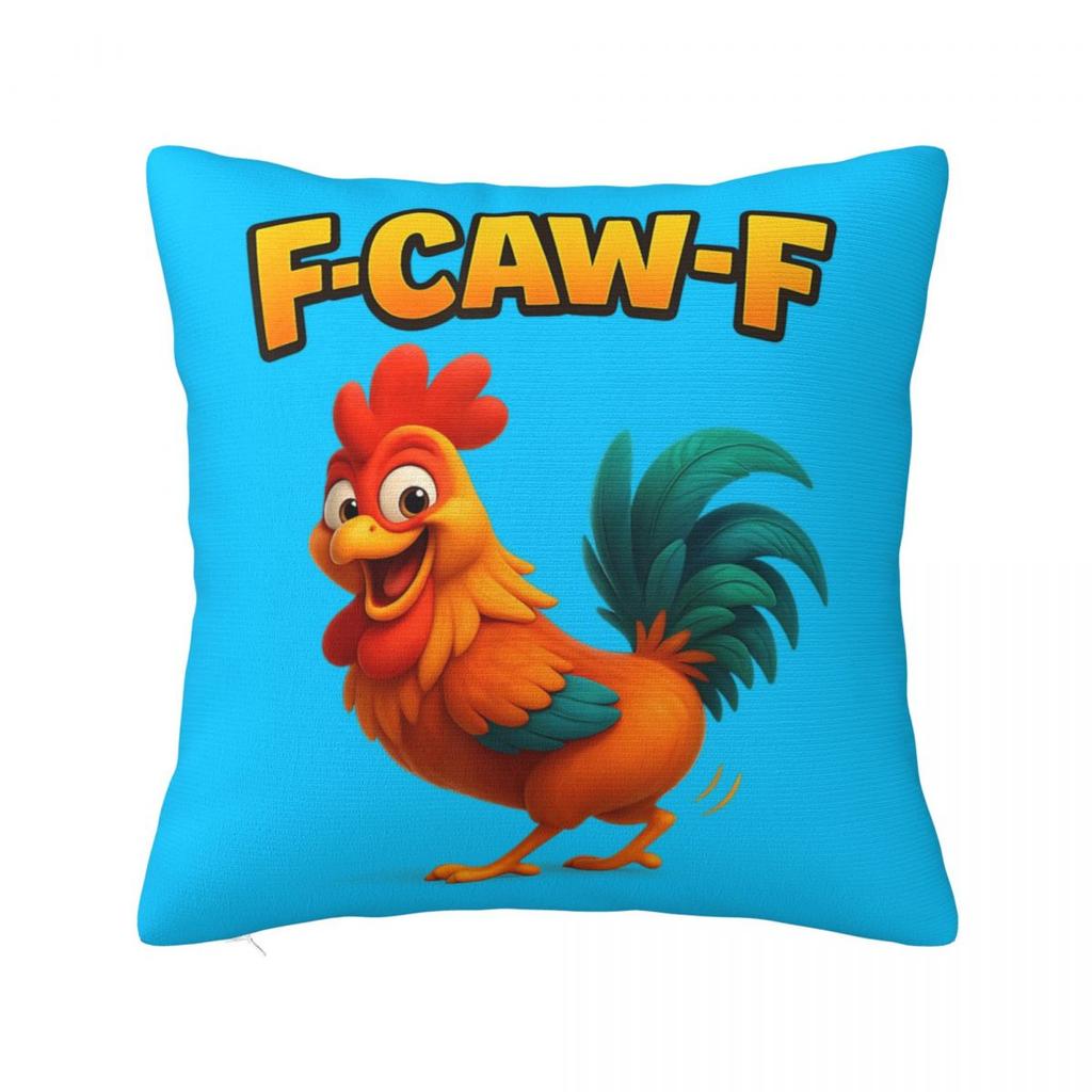 FCAWF Chicken Funny Crazy Screaming Coffee Pillow Case Cushion Cover Soft Pillow Cover Retro Trendy Pillowcases For Room Chair