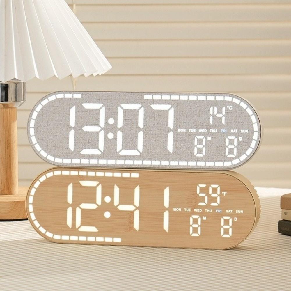 Silent Operation Digital Wall Clock Nordic Style Tabletop Electric Clock  Bedroom Use