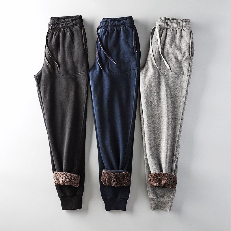 Men's Winter Lambskin Thickened Export Original Pants