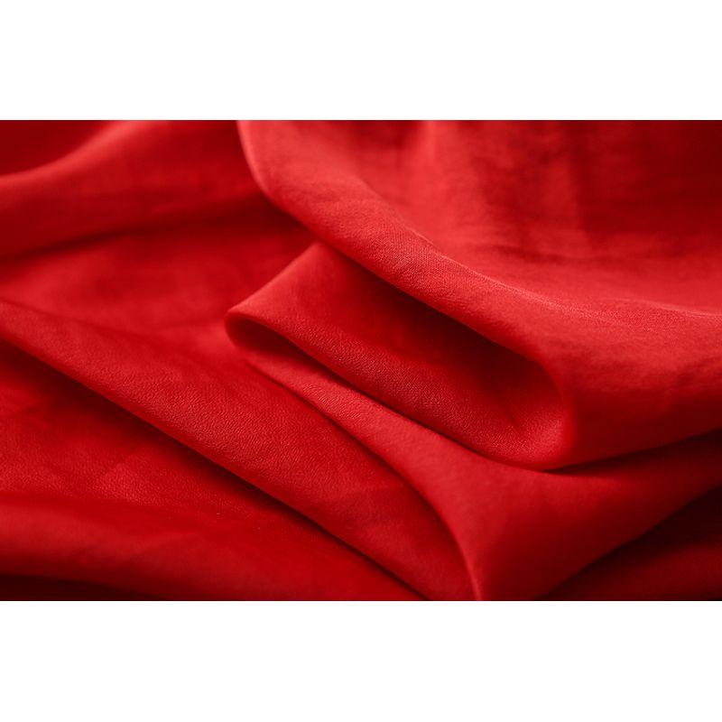 Export Tail Single Ice Feeling Comfortable V Neck Rivet Loose Satin Chiffon Shirt Women's Summer Thin Acetate Pullover Shirt