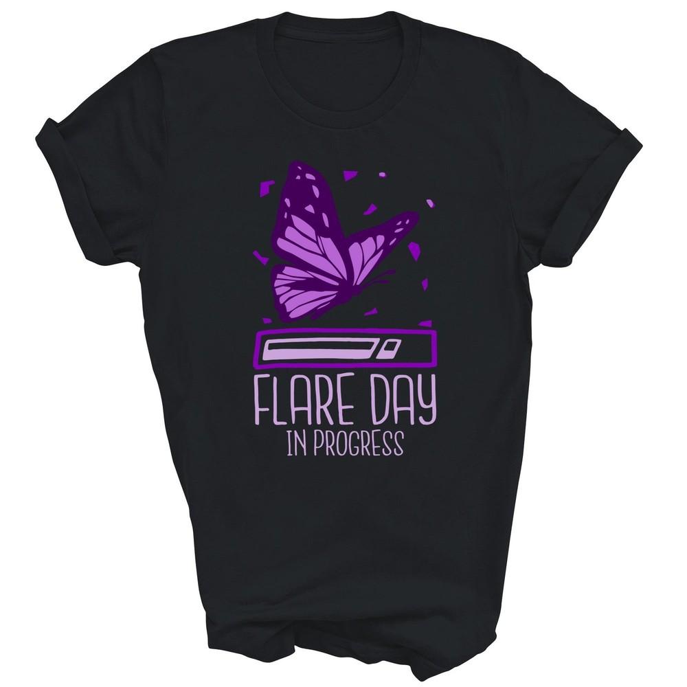 

Flare Day In Progress Fibromyalgia Awareness Unisex Shirt Gift 3XL