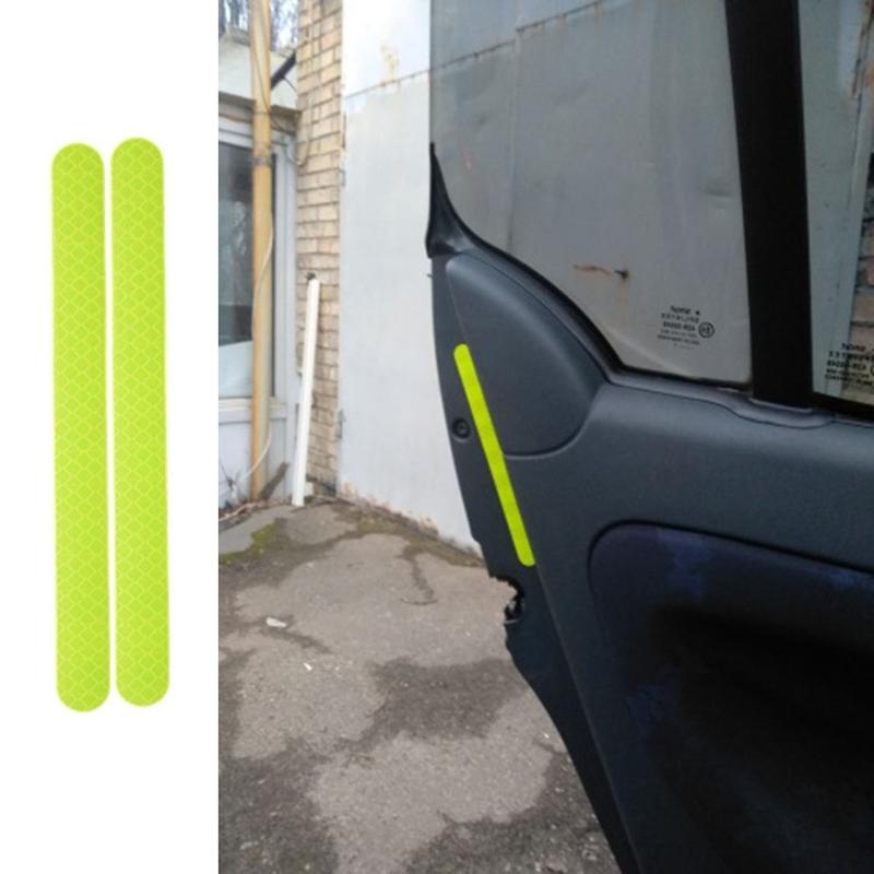 Set di 2 adesivi per auto Specchietto retrovisore Esterno per Nastro Riflettente Striscia Riflettente Adesivo di Avvertimento Anti-Collisione per Automo