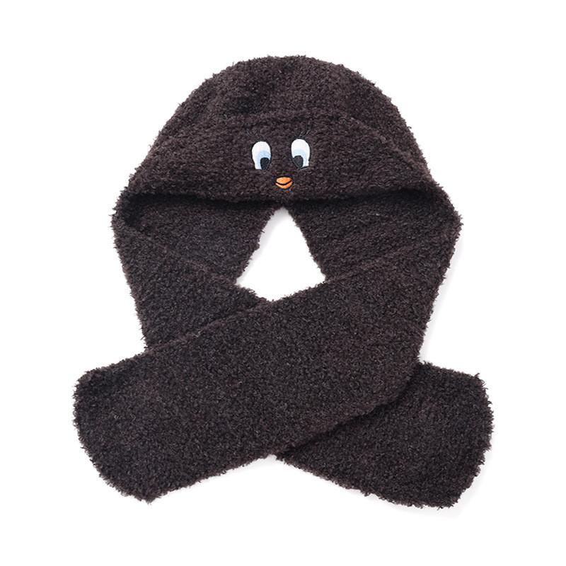 Plush Duck Beanie Cap With Neck Warmer For Cold Weather Use