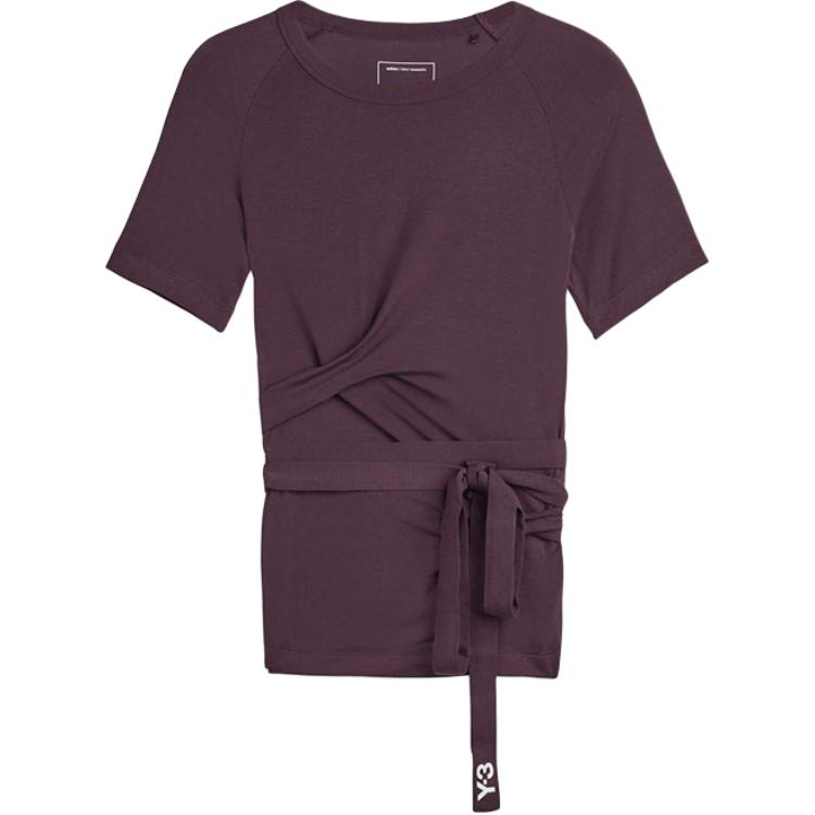 

Y-3 Минималистичная модная футболка с коротким рукавом, подчеркивающая талию, женские топы KB4627 L