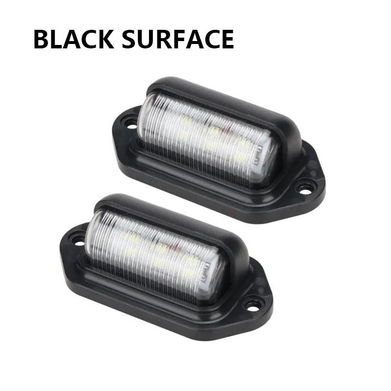 6 LED Car License Number Plate Light 12V 24V For SUV Truck Trailer Van White Side Lamp Bulbs Car Products License Plate Lights