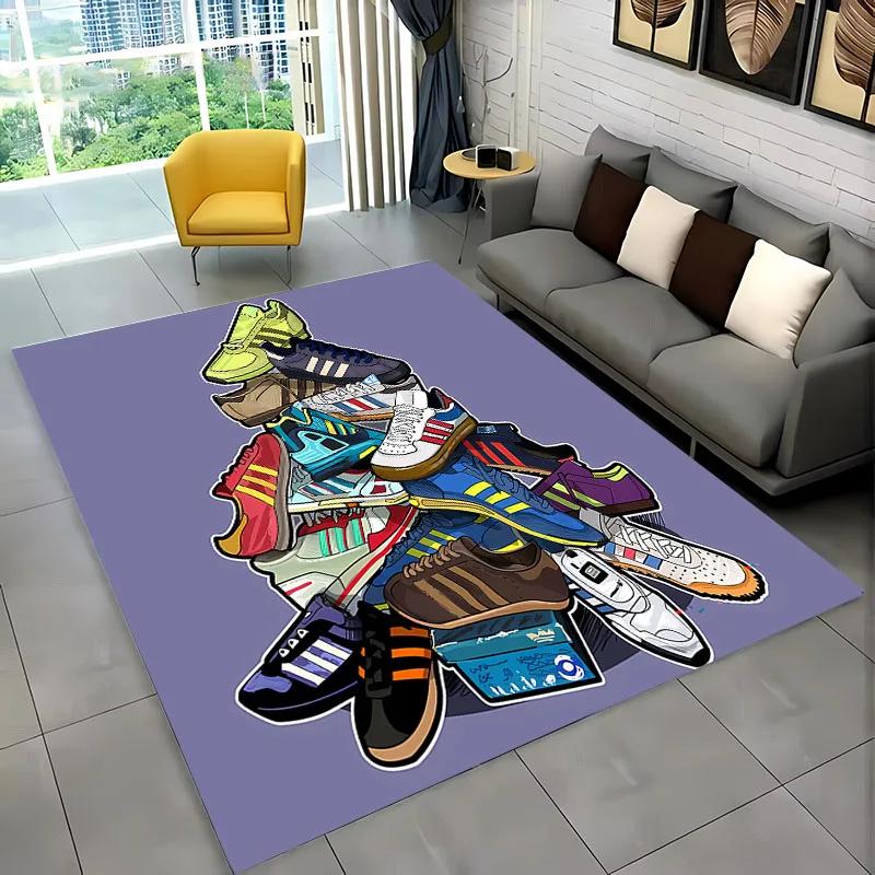 HD Printing Fashion Basketball Shoes Rug for Bedroom Living Room Hallway Long Strip Carpet  Anti-slip Rug Sofa Doormat Home Mat