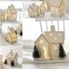 Ceramic Christmas Village Houses White House Figurines New Porcelain Village House  Winter Decor