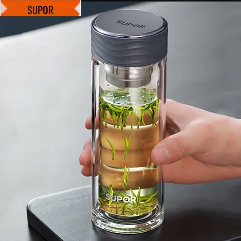 Supor Insulated Glass Tea Infuser Mug
