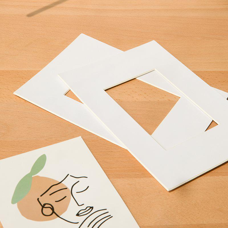 White Cardboard Photo Frame White, 1mm thick